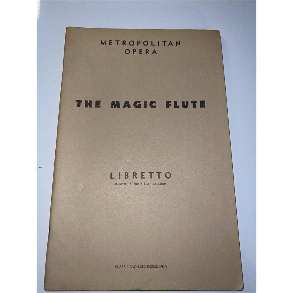 Metropolitan Opera Magic Flute Mozart Libretto 1941 G Shirmer German & English